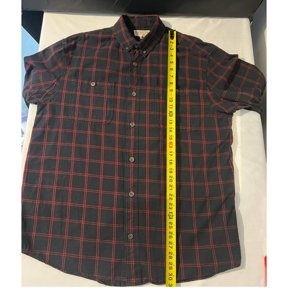 DULUTH TRADING Men Flannel Long Sleeve Button Front 100% Cotton Size Large Shirt - Picture 6 of 7